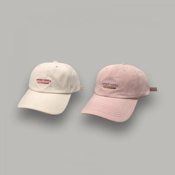 Brev Broderad Hatt Justerbar Baseballkeps White