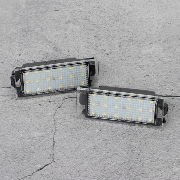 2 st 18 LED-lampor för registreringsskylt Passar Renault Clio Laguna Megane