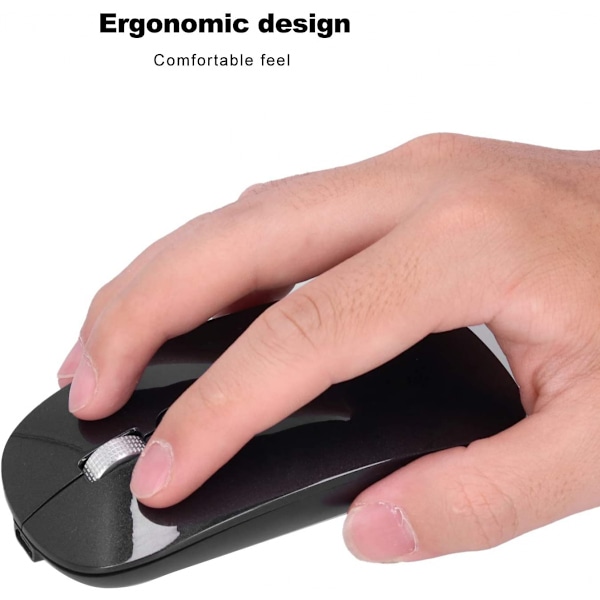 Trådlös mus, 2.4G/Bluetooth5.0 Dual Mode Wireless Optical