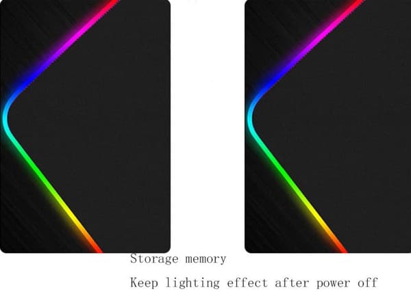RGB Spill-Proof Gaming Mouse Pad, 14 Lighting Modes Illuminated LED Desk Mouse Mat, Power-Off Memory Function, Non-Slip Rubber Base and Water Resistant