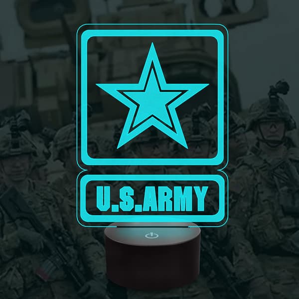 3D Natlampe til US Army Militær, 16 Farver Skift Smart