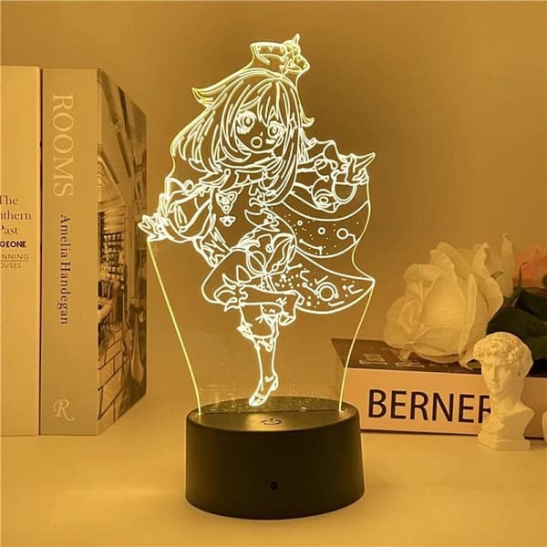 Spill Genshin Impact lampe Nattlys Illusjonslys 3D for K