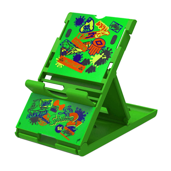 Bryterstativ for Nintendo med lagringsplasser for spillkort, justerbar, bærbar, sammenleggbar montering kompatibel med Nintendo Switch/Switch Lite/Switch OLED