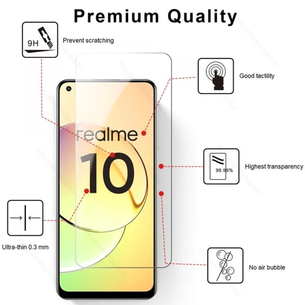 2 i 1 kameraglas Realme10 skyddsglas för Realme 10 4G 2022 RMX3630 6,4" skärmskydd Explosionssäker HD-film