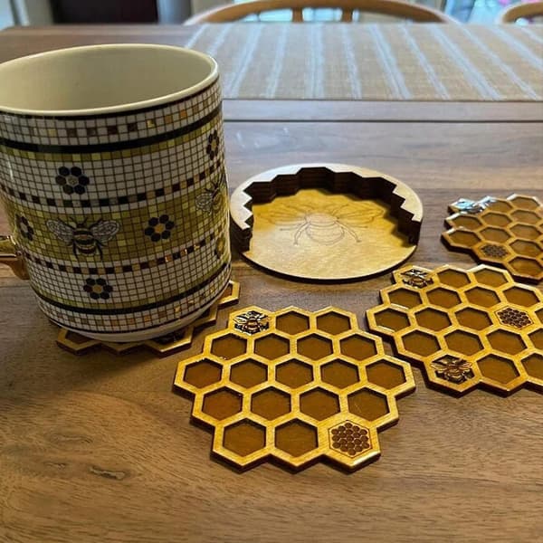 Hexagon Honningkagebrikker, Honningkagebrikker Sæt Dekorat