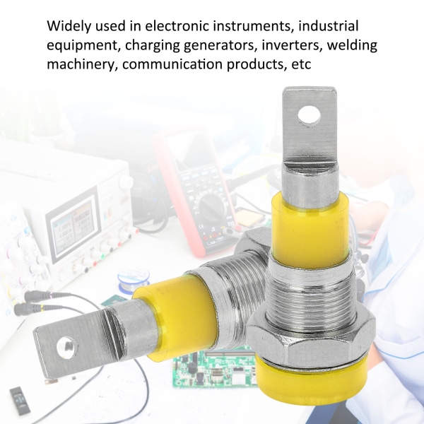 10 st banankontakter 4 mm bra elektrisk ledningsförmåga stabila överföringskontaktdon för industriell utrustning Yellow