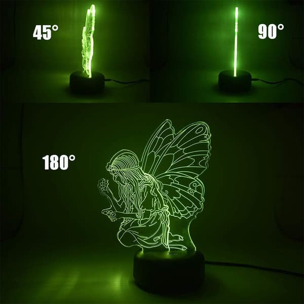 Sommerfugl Nattlys LED 3D Feving Fjernkontroll Lampe