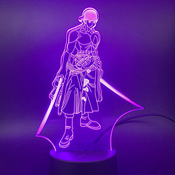 One Piece Luffy 3D Illusion Natlampe Smart Touch, RG