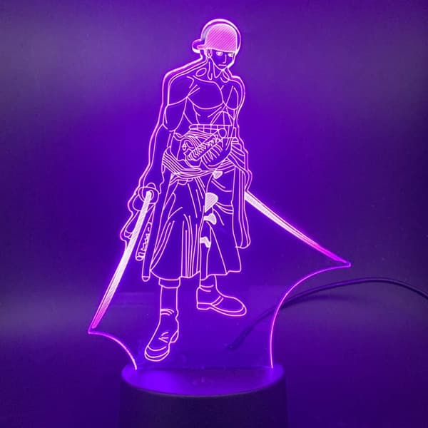 One Piece Luffy 3D Illusjons Nattlampe Smart Touch, RG