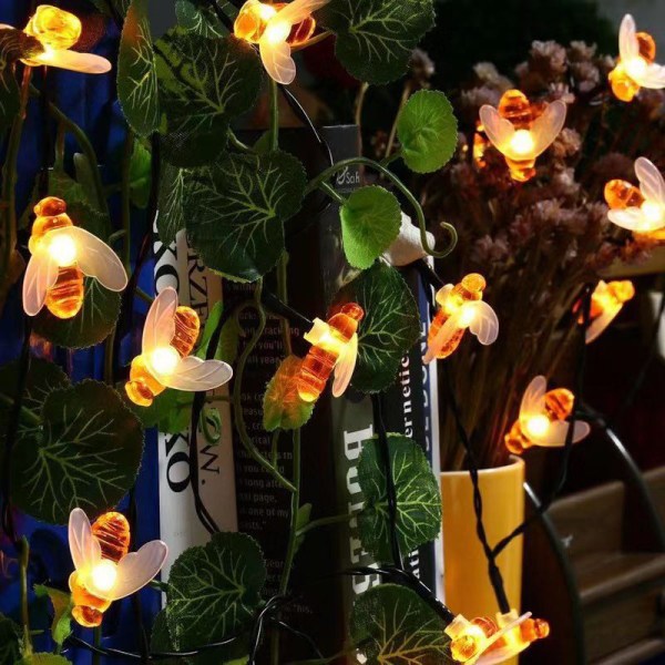 Solcellslampor med bin i form av solcellslampor utomhus LED-bin ljusslingor W