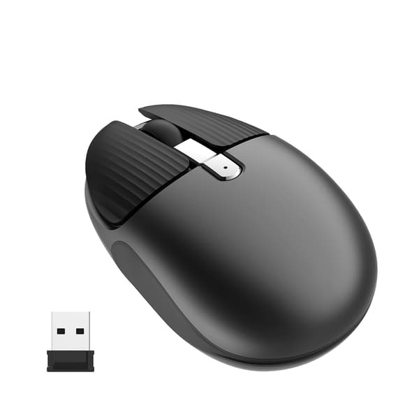 2.4G lydløs trådløs mus, ergonomisk optisk kontormus c