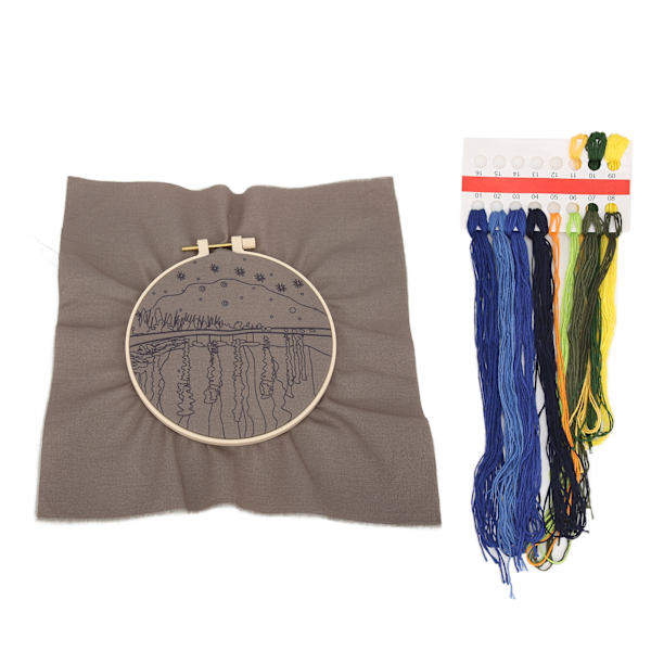 Broderi Starter Kit DIY Smukt Udseende Håndarbejde Tilbehør Til Hjemmeindretning Stjerne I Himlen