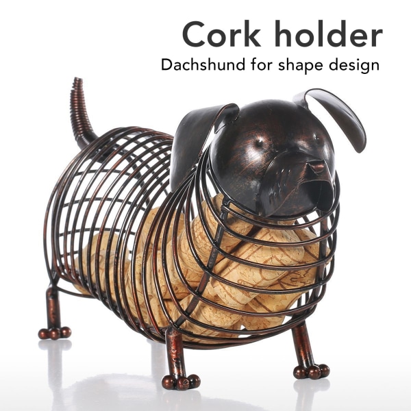 Dachshund Vinkorkholder Moderne Livaktig Rustforebygging Vinkorkholdere Dekorative for Samlingslagring