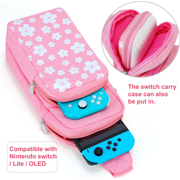 Matkustusreppu Nintendo Switchille/ Lite / OLED, Kannettava Pieni Sling-Olkalaukku NS-Konsolille, Miehille ja Naisille