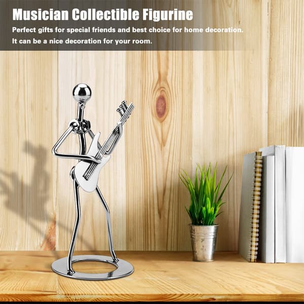 Musiker spiller samleobjekt figur ornament gave jern gitar spiller figur dekorasjon