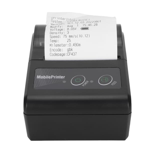 58mm Mini Termisk POS-printer Håndholdt Bluetooth Kvitteringsprinter Lommeprinter til Mobiltelefoner Tablet-pc'er 100-240V