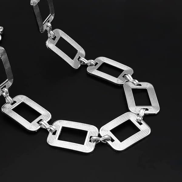 Dame Chunky Metal Kædebælte – Statement Mavekæde Taljebælte til Outfit Styling Silver