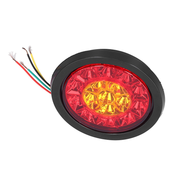 12-24V 16LED Rund Baglygte Rød Gul Lysfarve Blinklys til Trailer Lastbiler Caravan RV