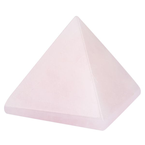 Rose Quartz Udskåret Pyramideformet Dekoration Pink Krystal Healing Sten Gemstone Dekoration