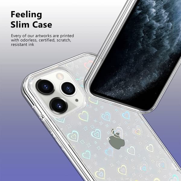 Kompatibel med iPhone 11 Pro Max Deksel Laser Bling Glitter