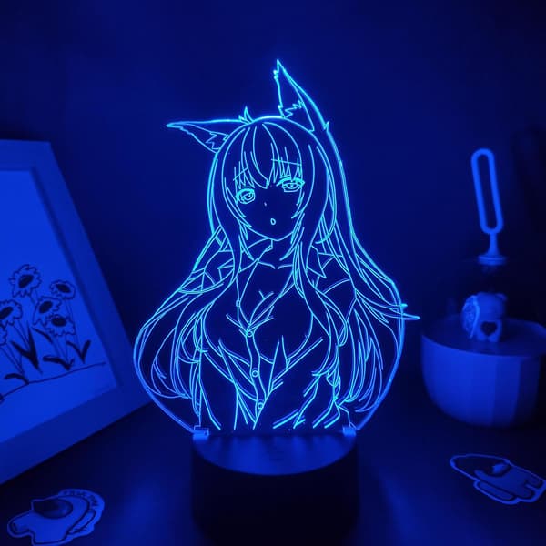 Anime Figur Kokosnøtt 3D LED Lamper RGB Nattlys Bursdag
