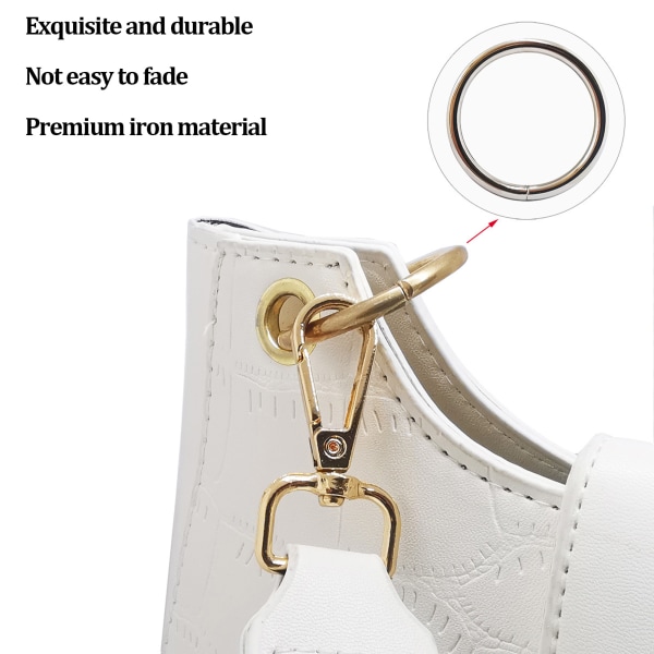 50 kpl metallirenkaita Kestävät hienot monitoimiset kulutusta kestävät haalistumattomat metalliset O-renkaat laukkuvaatteille helmiä 15x3mm