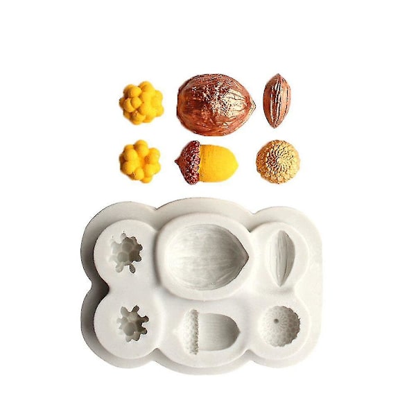 3D Fondantform Simulation Valnød Nød Silikoneform Chocola