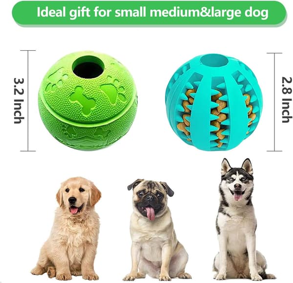 Dog Puzzle Toys Ball 2PACK Nontoxic Durable Interactive Dog