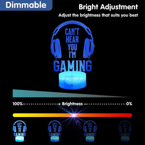 3D Gamepad Natlampe (3 mønstre) Spillekonsol I