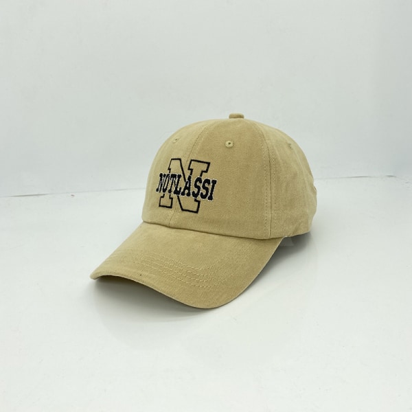 Hatt Dam Enkla Bokstäver Broderi Casual All-Match Baseba Khaki