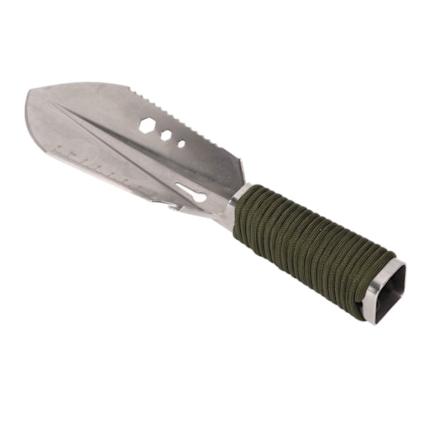 Överlevnadsspade halkfri ergonomisk stålspade överlevnadsgrävspade campingspade med nylonrep för resor vandring