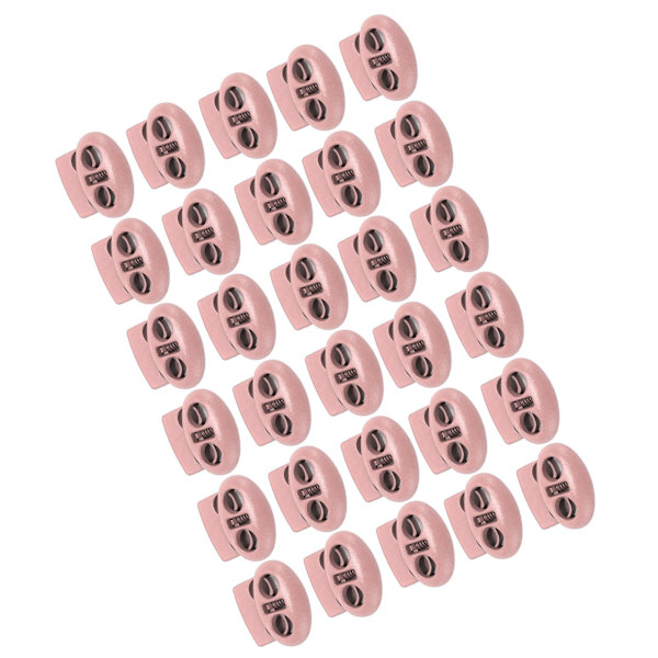 30 stk. Metalfjeder Snørelås Fleksibel Snørelås Ende Skift til Snøreposer Tøj Skolisser Rygsæk Lanyard Pink