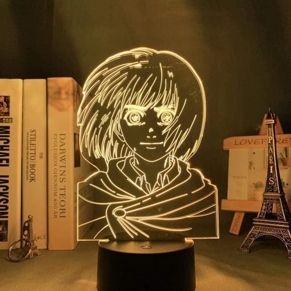 Attack on Titan 3D Anime Lampe Natt Levi Ackerman Illusjon N