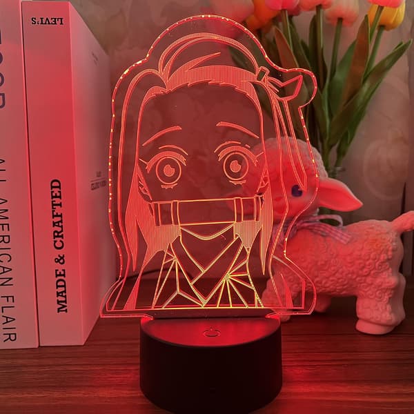 Kamado Nezuko 3D Illusjon Demon Slayer Merchandise Nattlys LED