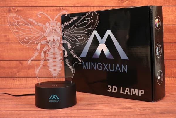 3D Drosophila Natlampe Illusion Dyr lampe 7 Farve Touch