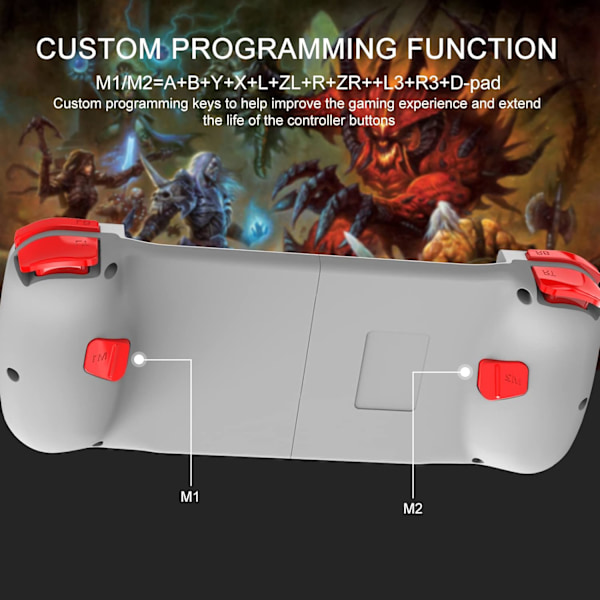Bluetooth-kontroller för iPhone, Android, direkt spel, låg latens, telefonkontroller spelkontroll joystick för Galaxy S23 S22 S21 20 Ultra, iPhone 14 13 1 Camouflage