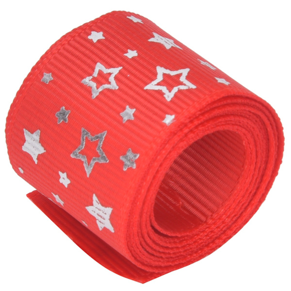 4 meter röd tryckt polyester spets tillbehör DIY presentförpackningstejp julband festivaler förpackningsbälte stil 4