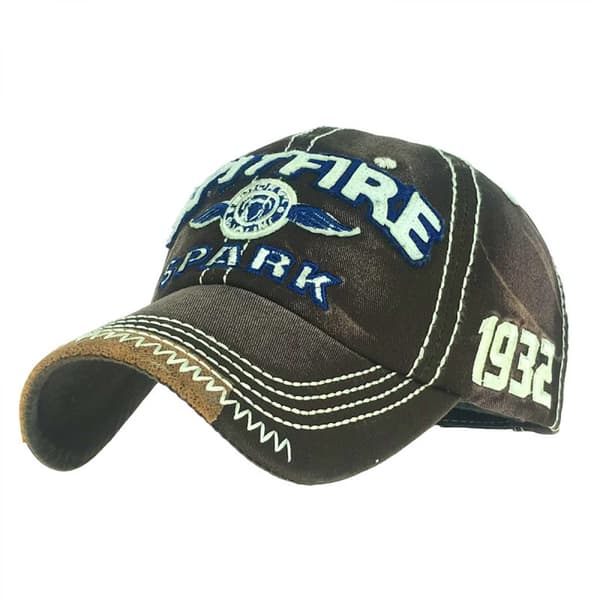 Retro Vasket Farget Bomull Justerbar Baseballcaps A