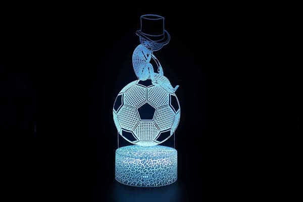 16 Farveskift Dekor Lampe Skrivebord Bordfodbold 3D Illusion N