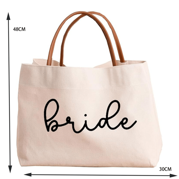 Brudgåva Canvas Tote för Möhippa: Bröllopsgåva - Perfekt för Möhippor White