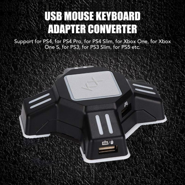 USB-tastatur- og musekonverter for PS4 100mA 5V Fullt kompatibel kablet konsolladapter