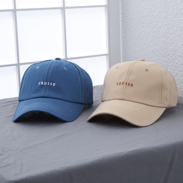 Brev broderad hatt justerbar basebollkeps Khaki