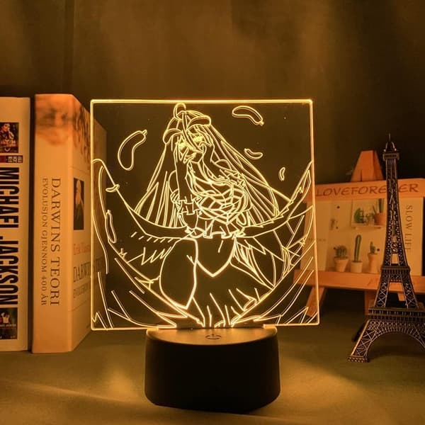 3D LED Natlampe Anime Overlord til Soveværelsesindretning Lys Ma