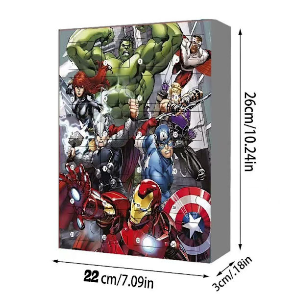 2024 Ny Avengers Marvel Adventskalender 24 Gaver Halloween Nedtelling Blinde Bokser