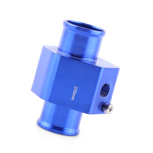 Universal Metallisk Bil Vattentemperatur Kopplingsslang Temperatursensor Adapter Blå 28mm
