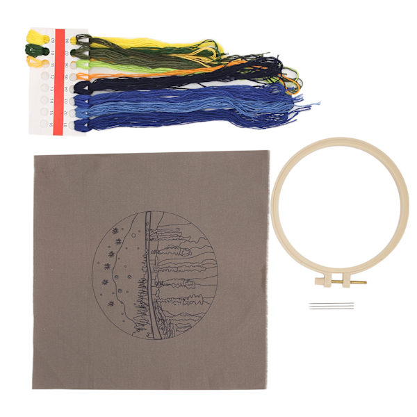 Broderi Starter Kit DIY Smukt Udseende Håndarbejde Tilbehør Til Hjemmeindretning Stjerne I Himlen