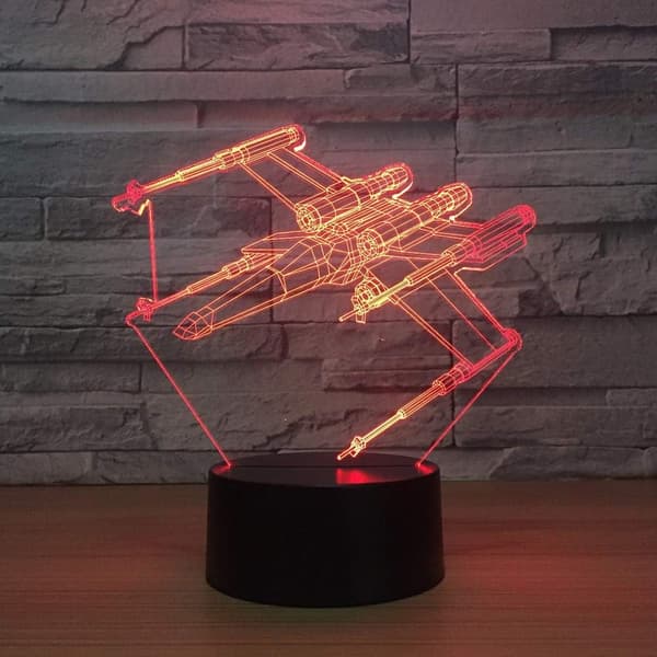 Natlampe 3D Led X-Wing Modellering Natlampe Touch-knap