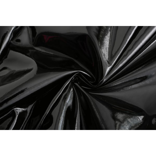 Justerbar Stropp Latex Kjole Natklub Festtøj (Sort L)