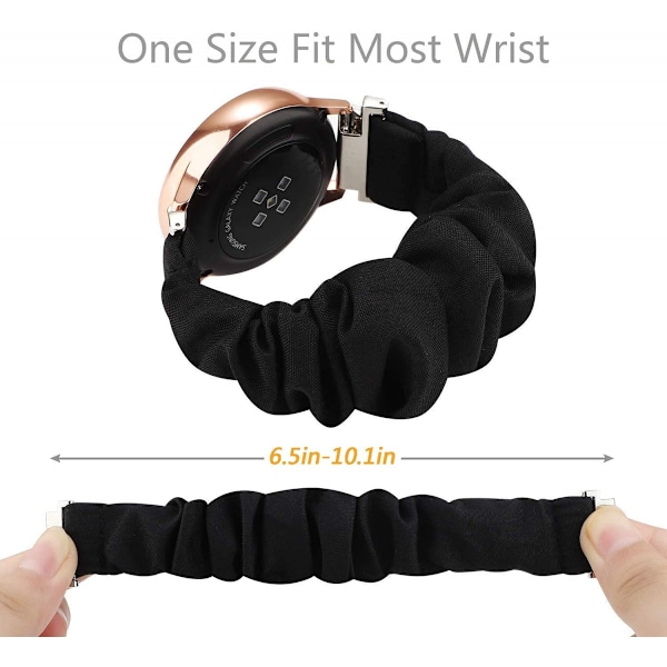 Scrunchie-rannekeiden vaihto Galaxy Watch 42mm/Gear S2 Classic/Gear Sport älykelloille Yhteensopiva Samsung Galaxy Watch Active/Active2:n kanssa