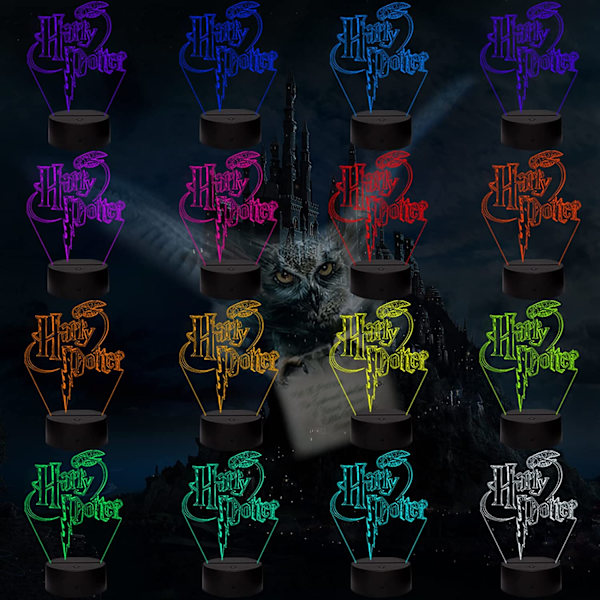 3D nattlampa Harry Potter Illusion Lamp Färgförändrande LED